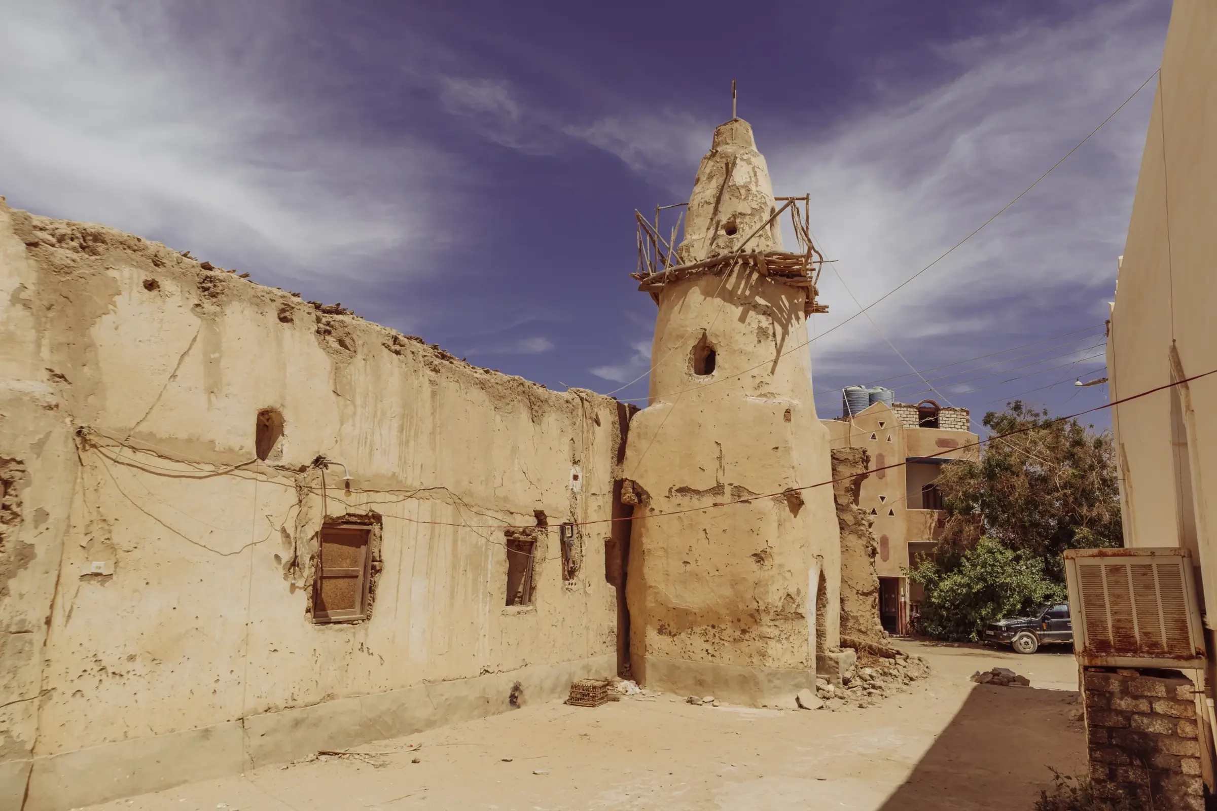 Historic Old Senussi Mosque visited during the Bahariya Oasis and White Desert solar eclipse tour 2027