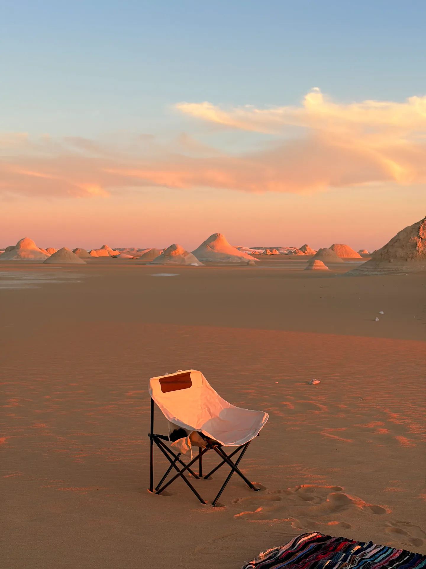 Open White Desert horizon near the selected 2027 total solar eclipse viewing area in Egypt