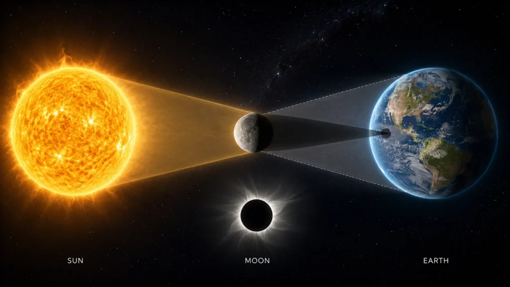 How Does a Total Solar Eclipse Happen? Simple Science Guide