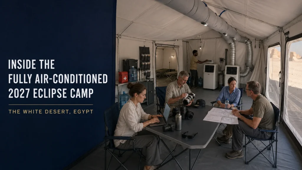 Inside the Fully Air-Conditioned 2027 Eclipse Camp in the White Desert