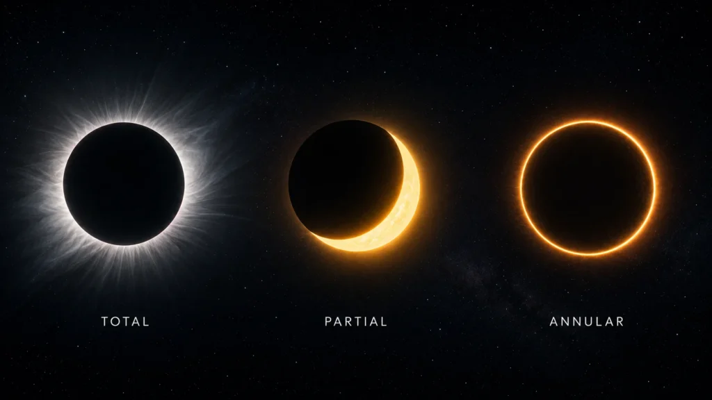 Total vs Partial vs Annular Solar Eclipse: What’s the Difference?