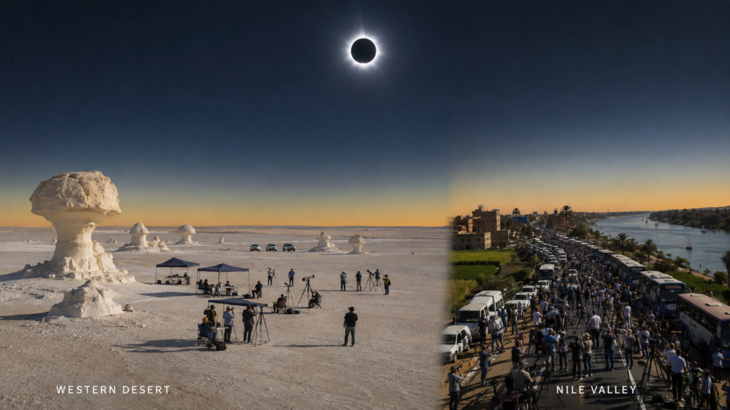 Why the Western Desert Beats the Crowded Nile Valley on Eclipse Day
