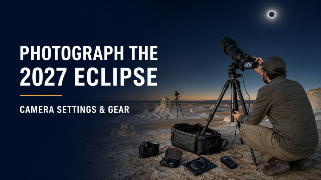 How to Photograph the 2027 Total Solar Eclipse in Egypt: Camera Settings & Gear